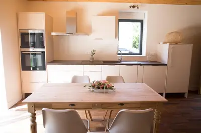 Cuisine ou kitchenette dans l'établissement La Grange aux Ecureuils