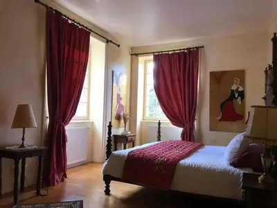 Un ou plusieurs lits dans un hébergement de l'établissement Moulin de Belle Isle