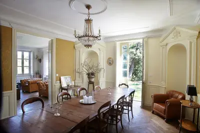 Coin salon dans l'établissement Manoir de Puyval