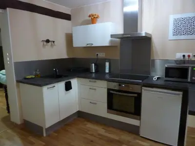 Cuisine ou kitchenette dans l'établissement Chez Christian au coeur du val de saone