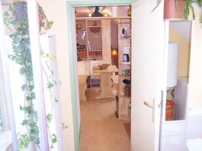 Salle de bains dans l'établissement La maison de poupet