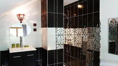 Salle de bains dans l'établissement Le vieux Pressoir