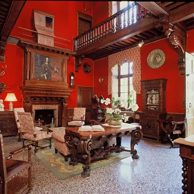 Coin salon dans l'établissement Château de Rigny