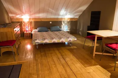 Un ou plusieurs lits dans un hébergement de l'établissement Les Gites du Belvedere - Arbois