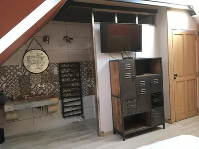 Cuisine ou kitchenette dans l'établissement Coeur de Pommard