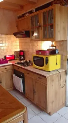 Cuisine ou kitchenette dans l'établissement Gite de charme au coeur de la Bourgogne