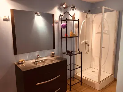 Salle de bains dans l'établissement Domaine Du Bas De Chene