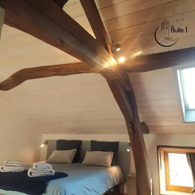 Un ou plusieurs lits dans un hébergement de l'établissement la bulle de Chapaize