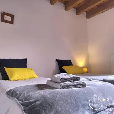 Un ou plusieurs lits dans un hébergement de l'établissement la bulle de Chapaize