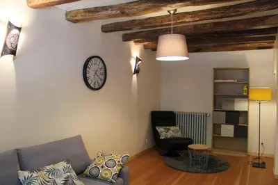 Coin salon dans l'établissement gîte 