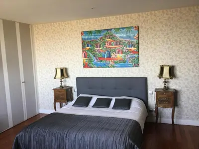 Un ou plusieurs lits dans un hébergement de l'établissement Auberge Les Hauts De Chenas