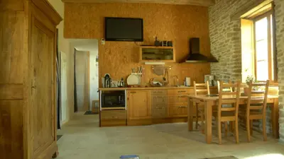 Cuisine ou kitchenette dans l'établissement gîte de la Cabotte