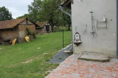 Jardin de l'établissement La Petite Ferme du Marais