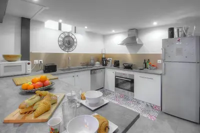 Cuisine ou kitchenette dans l'établissement Academy's Loft