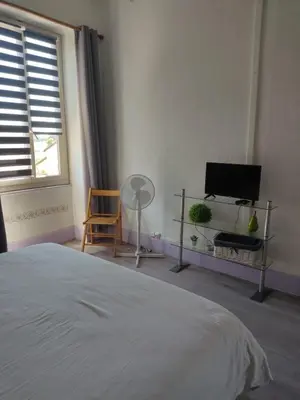 Télévision ou salle de divertissement dans l'établissement Gîte Chanay 80 m2 Tournus 2 chambres
