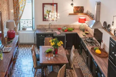 Cuisine ou kitchenette dans l'établissement Chai du Chateau de Morteuil