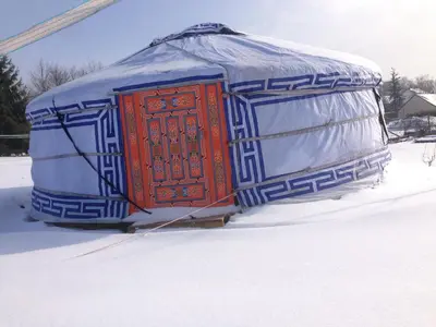L'établissement Yourte Mongole en hiver