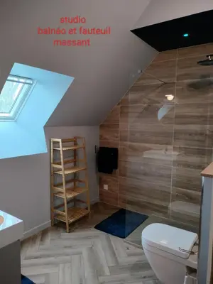 Salle de bains dans l'établissement Calme et Volupté