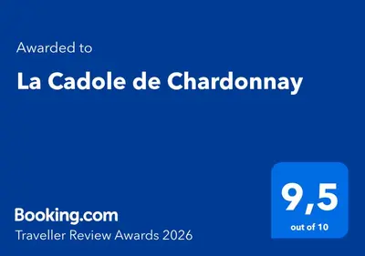 Certificat, récompense, panneau ou autre document affiché dans l'établissement La Cadole de Chardonnay