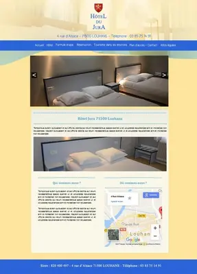 Un ou plusieurs lits dans un hébergement de l'établissement HOTEL DU JURA