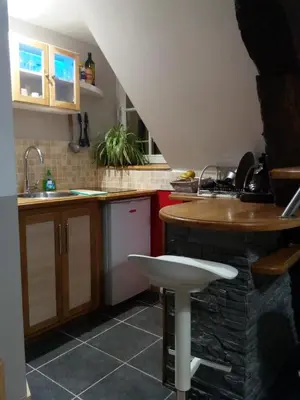 Cuisine ou kitchenette dans l'établissement La Musette