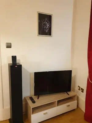 Télévision ou salle de divertissement dans l'établissement RnB Locations Mâcon