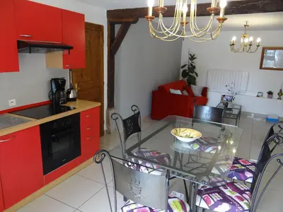 Cuisine ou kitchenette dans l'établissement Gîte L'étable