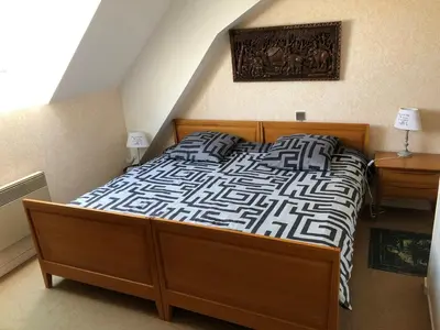 Un ou plusieurs lits dans un hébergement de l'établissement Chateau Saint Claude an der Saone