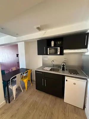 Cuisine ou kitchenette dans l'établissement City Loft Apparthotel