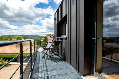 Balcon ou terrasse dans l'établissement Nuits aux Sources