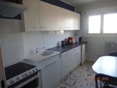 Cuisine ou kitchenette dans l'établissement Chez Joëlle et Daniel