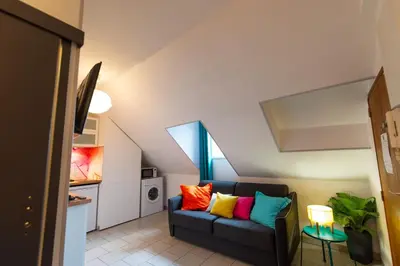 Cuisine ou kitchenette dans l'établissement APPARTEMENT LE VITAMINE - topbnb dijon