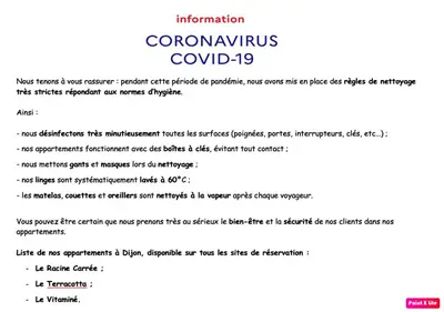 Plan de l'établissement APPARTEMENT LE VITAMINE - topbnb dijon
