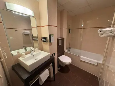 Salle de bains dans l'établissement Kyriad Hotel Dijon Gare