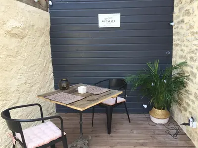 Balcon ou terrasse dans l'établissement Gite L'Atelier