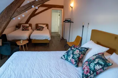 Un ou plusieurs lits dans un hébergement de l'établissement La Maison de Souhey