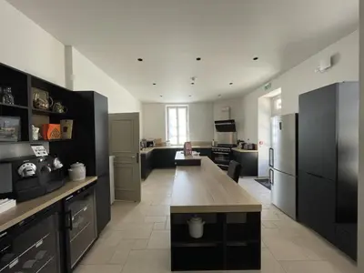 Cuisine ou kitchenette dans l'établissement Manoir de Villamont