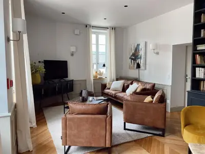 Coin salon dans l'établissement Manoir de Villamont