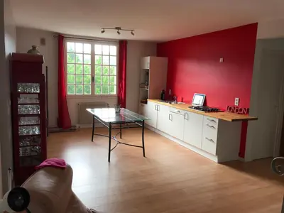 Cuisine ou kitchenette dans l'établissement La pause nuitonne