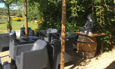 Jardin de l'établissement Camping Moulin de Collonge