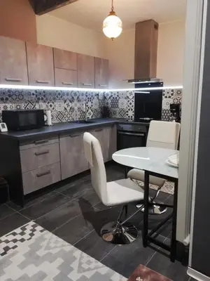 Cuisine ou kitchenette dans l'établissement Rose dor
