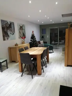 Coin salon dans l'établissement Au bord de Seille