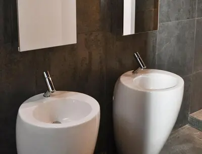 Salle de bains dans l'établissement La Maison Blanche