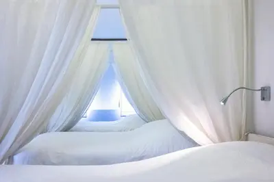 Un ou plusieurs lits dans un hébergement de l'établissement La Maison Blanche