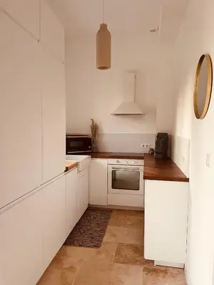 Cuisine ou kitchenette dans l'établissement Logement A / Clos des Saunières