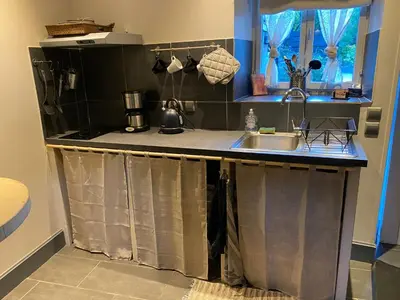 Cuisine ou kitchenette dans l'établissement Le Gite du Petit Lavoir