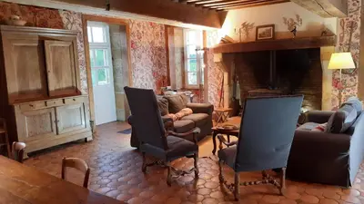 Coin salon dans l'établissement Domaine de Drémont