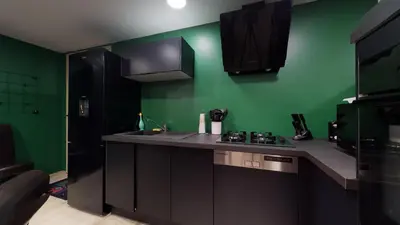 Cuisine ou kitchenette dans l'établissement Le truc à fer 4 étoiles