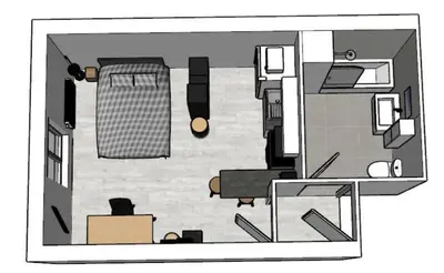 Plan de l'établissement Myappart71 - Studio - cosy au centre ville