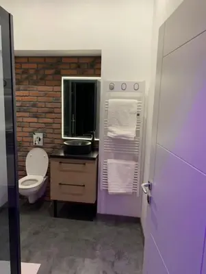 Salle de bains dans l'établissement Appartement Spa - NAHLEO Industriel